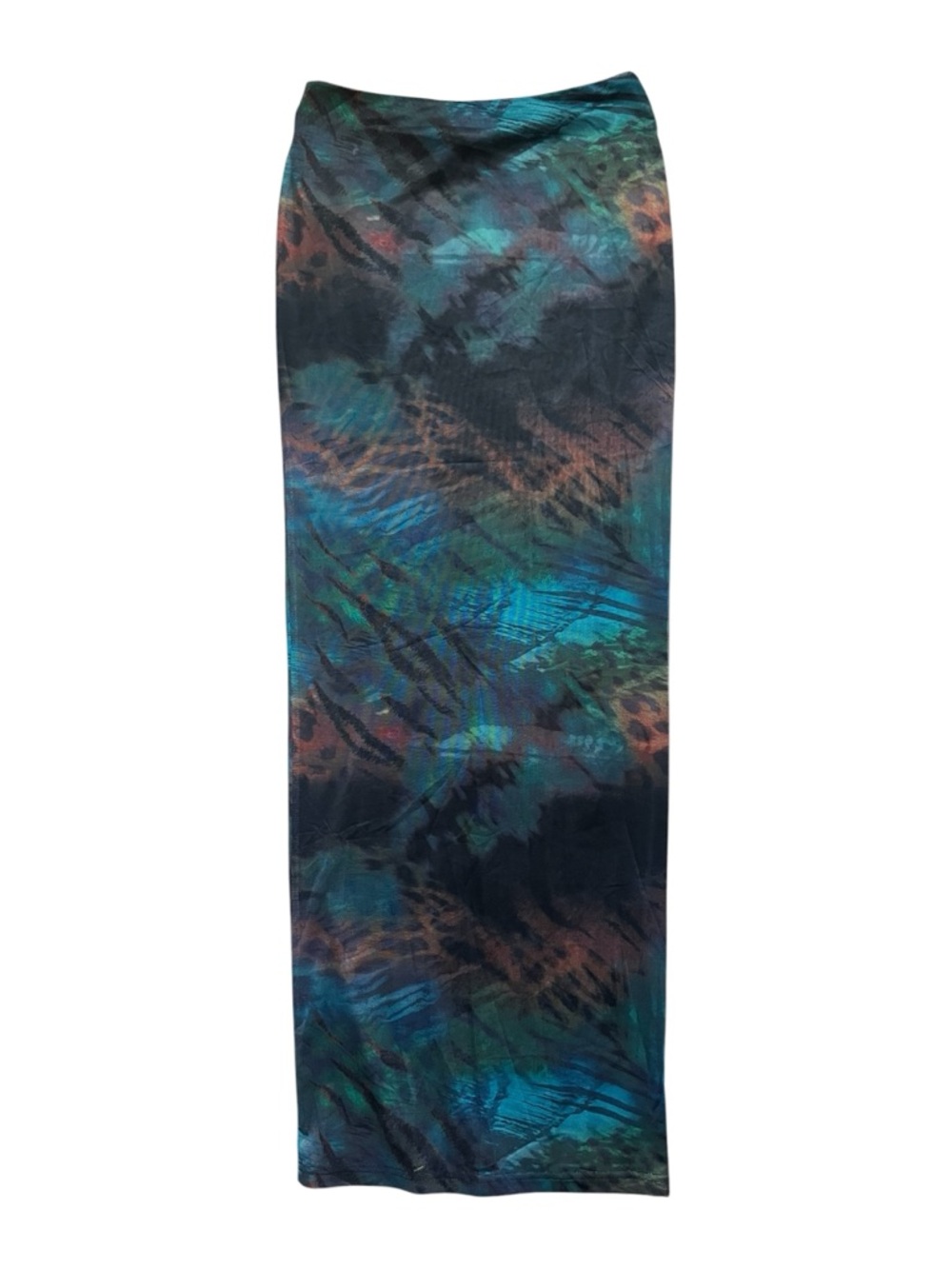 NWT Outcast Kara Maxi Skirt Moody Dark Abstract Animal Print Mesh Size S - Picture 5 of 10